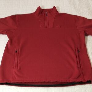 North Face 1/4 Zip Sweater Pullover, Vintage, Deep Red, Men's Size XL, Thick,USA